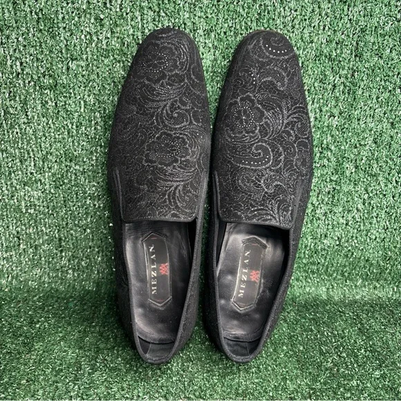 Mezlan Damon Floral Loafers Men's Size 9.5 Slip On Made In Spain